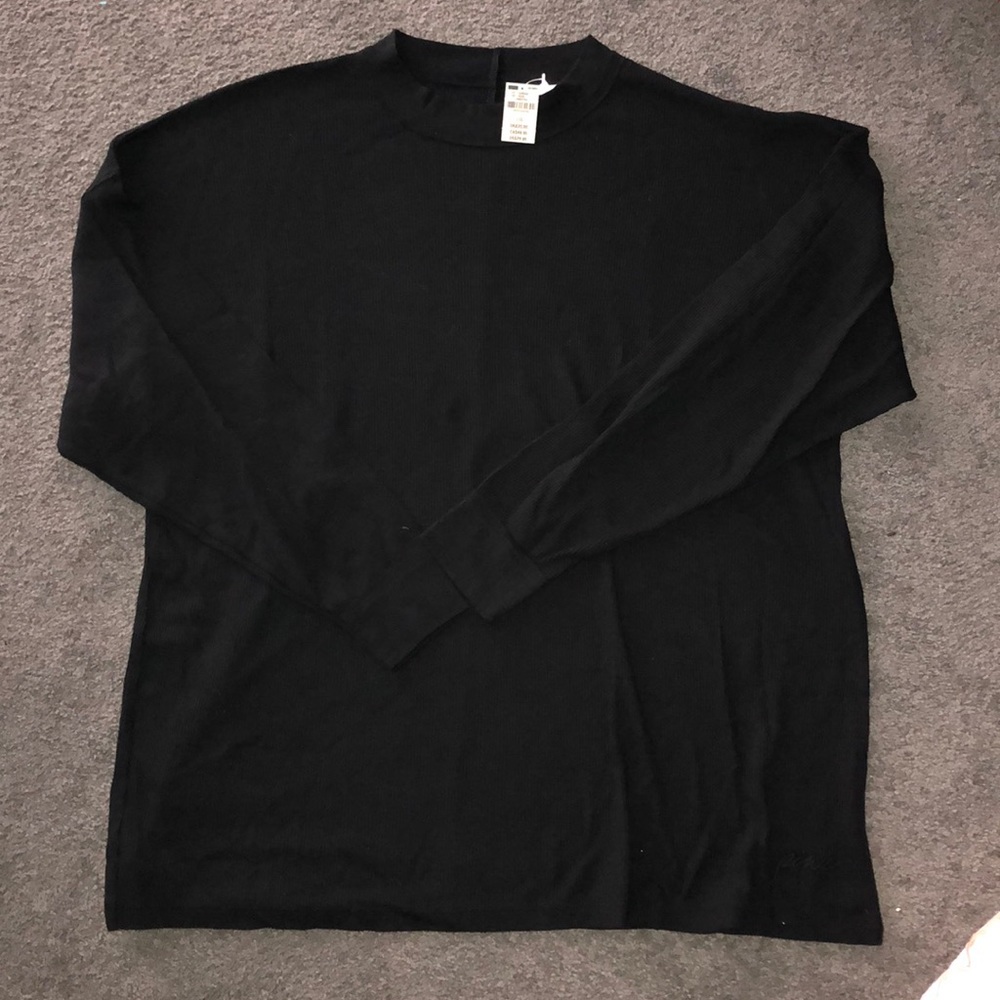 PINK Long Sleeve Waffle Tee